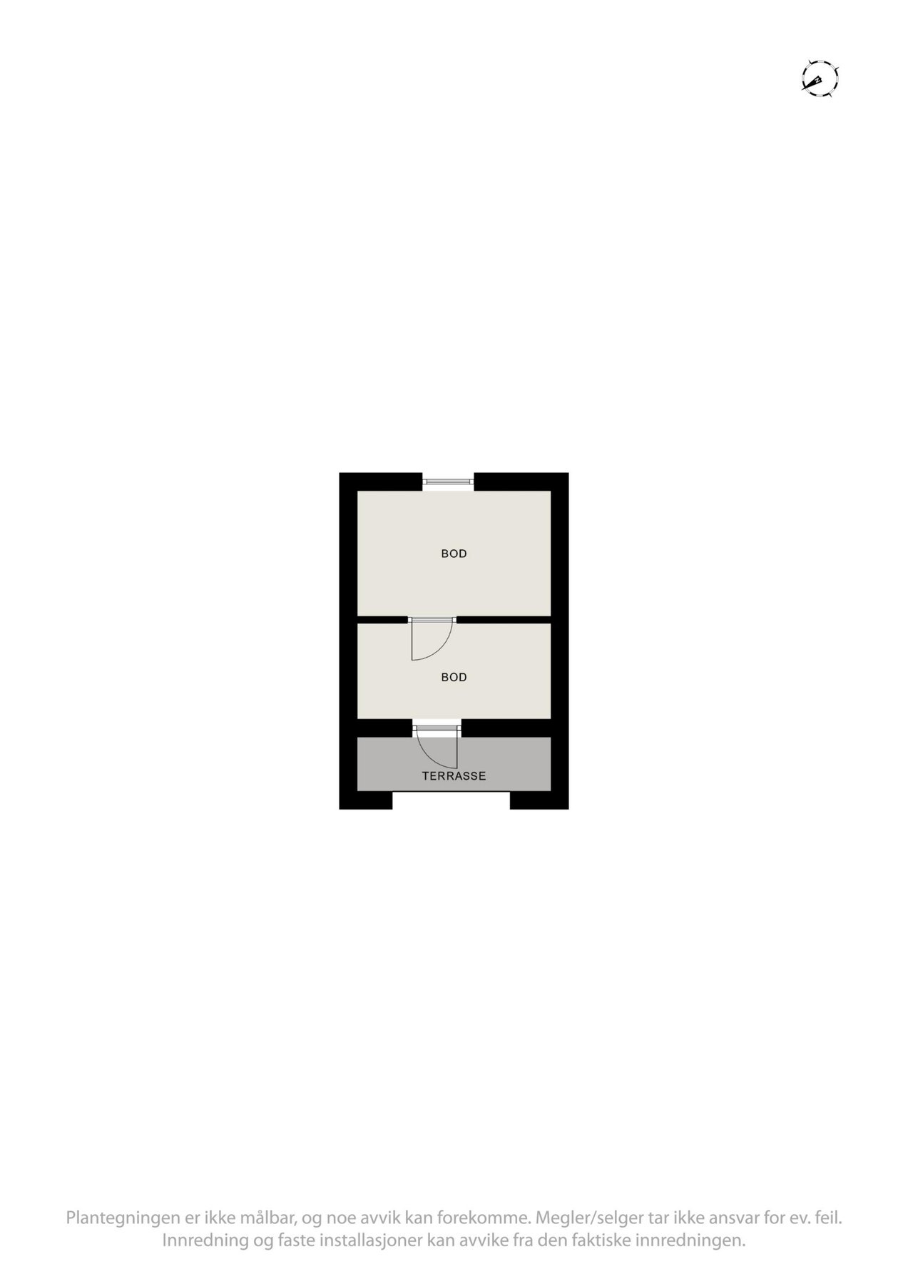 Plantegning utebod. Galleribilde