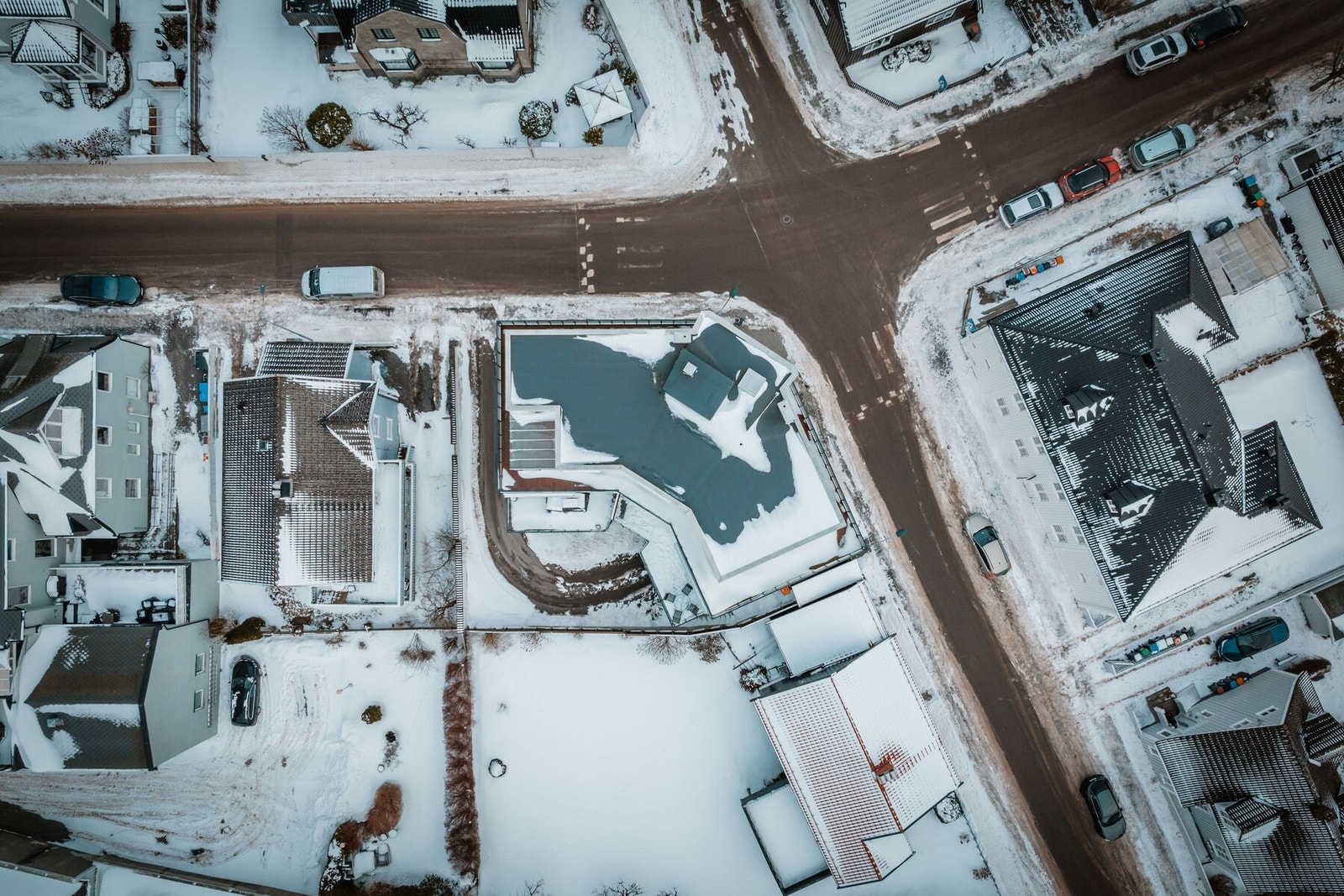 Leilighetsbygget sett ovenfra. Galleribilde