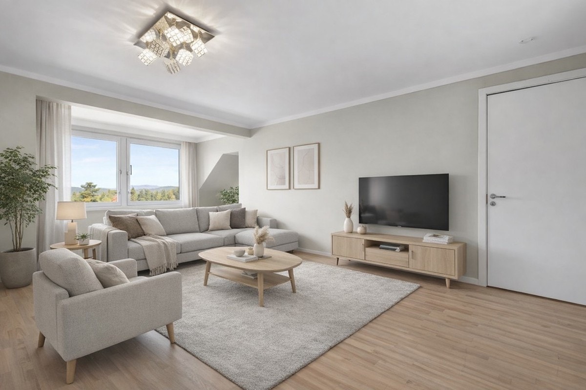 Romslig loftstue. Rommet er også blitt benyttet som et ekstra soverom. Galleribilde