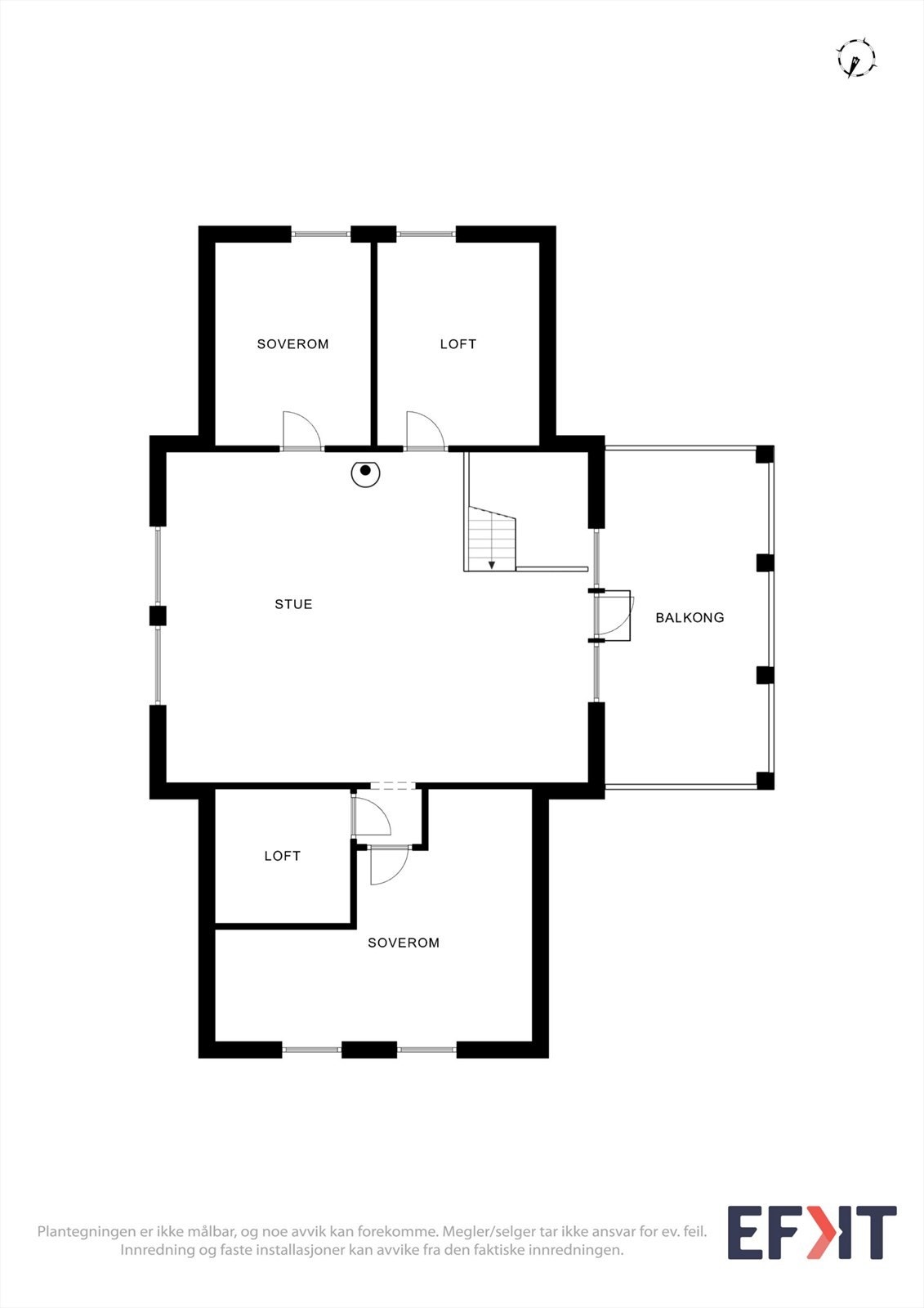 Andre etasje består av en stor stue, to soverom og to uinnredede rom med potensial. Galleribilde