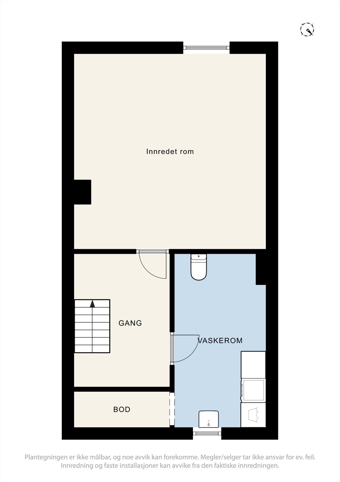 Plantegning kjeller. Galleribilde