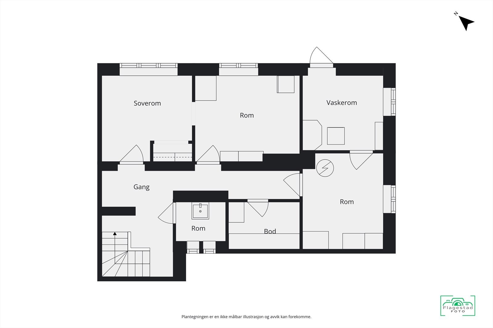 Plantegning kjeller Galleribilde