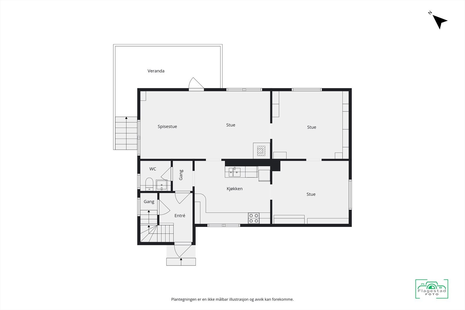 Plantegning 1. etasje Galleribilde