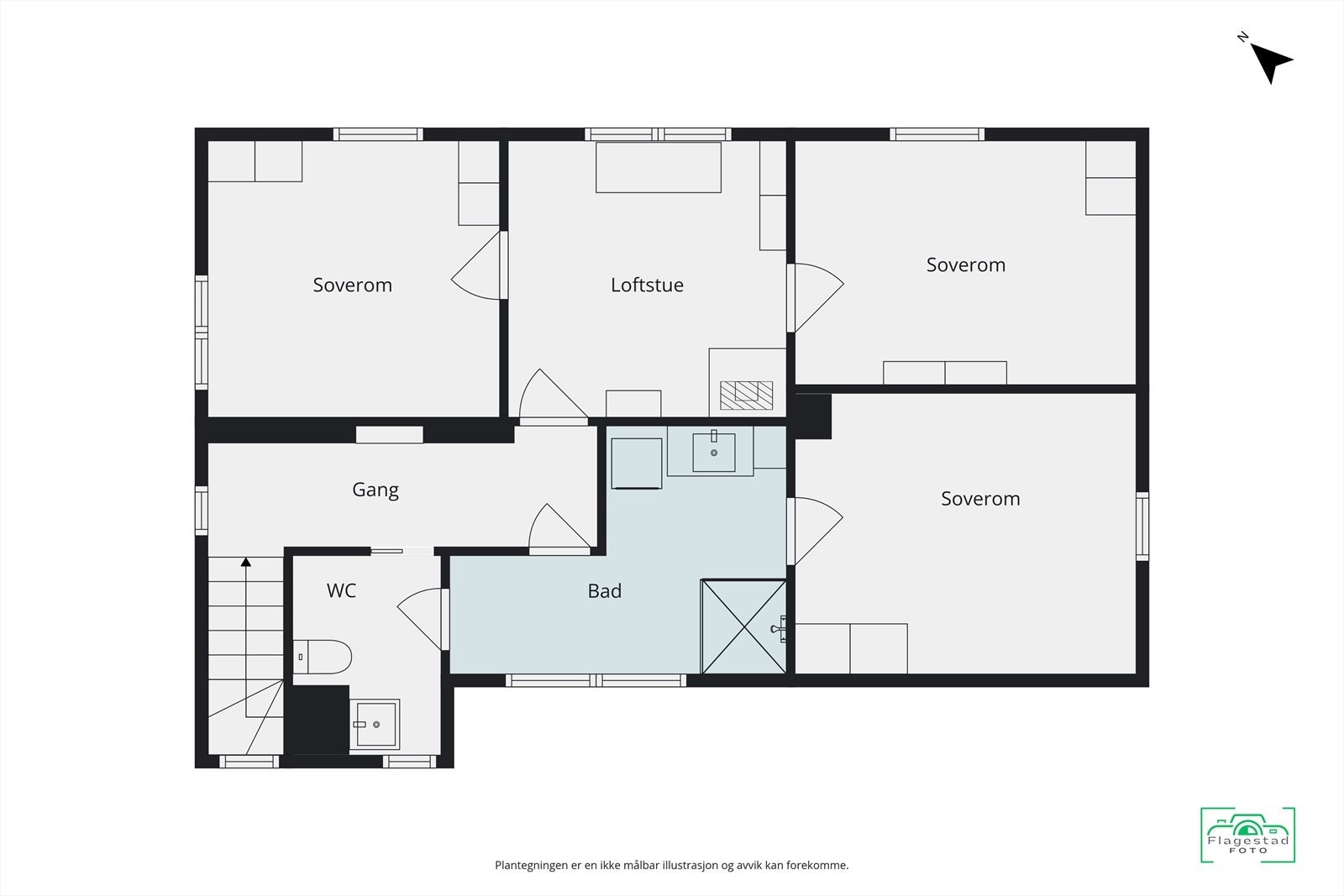 Plantegning 2. etasje Galleribilde