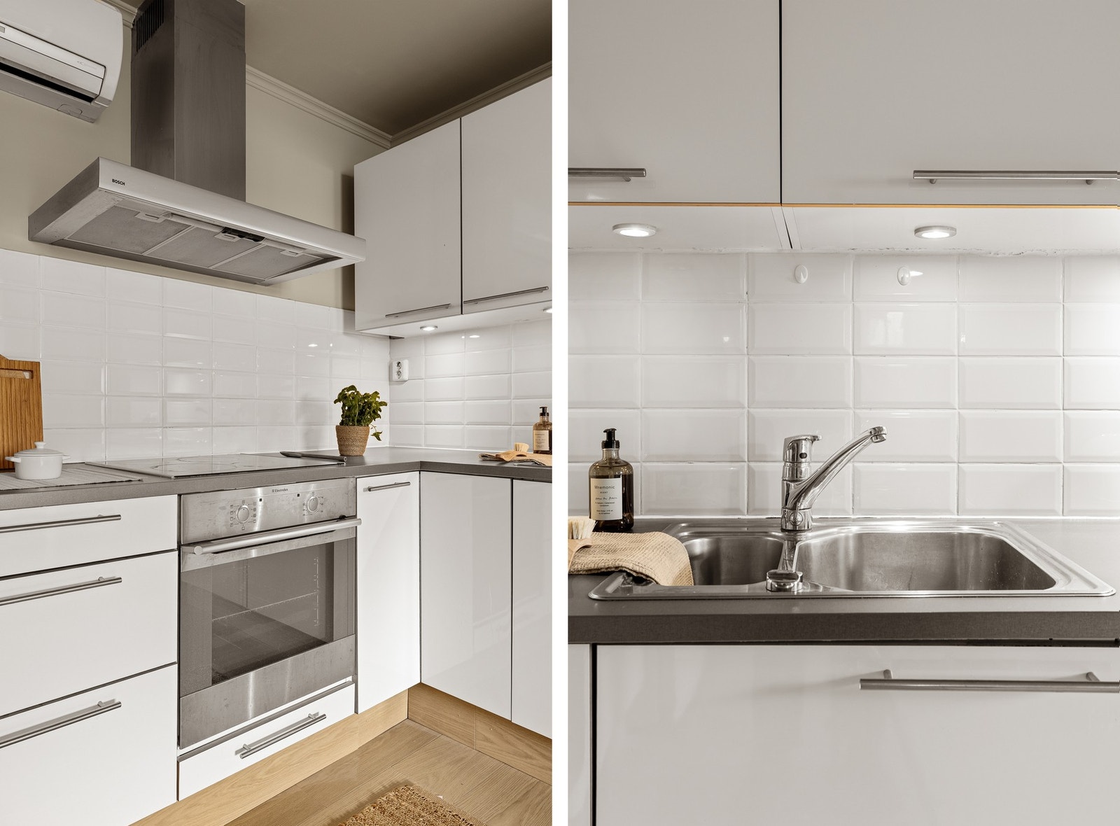 Flotte fliser over benkeplaten som gjør det enklere å holde rent. Galleribilde