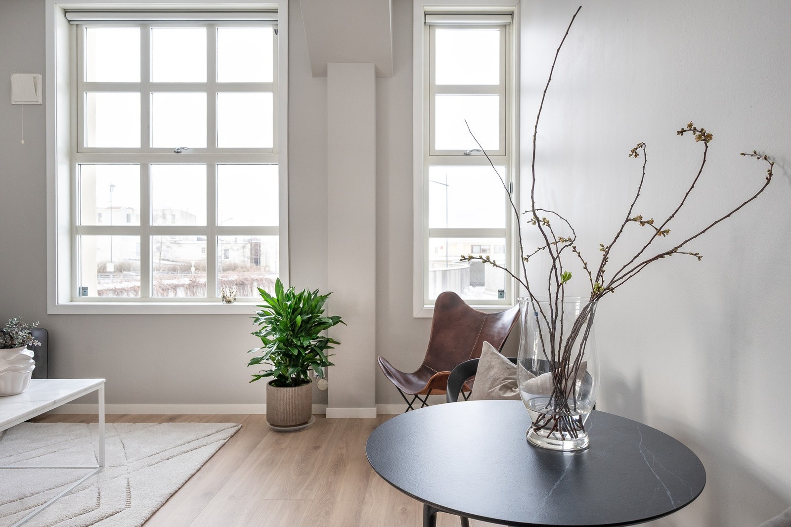 Leiligheten er oppvarmet med vannbåren gulvvarme. Galleribilde