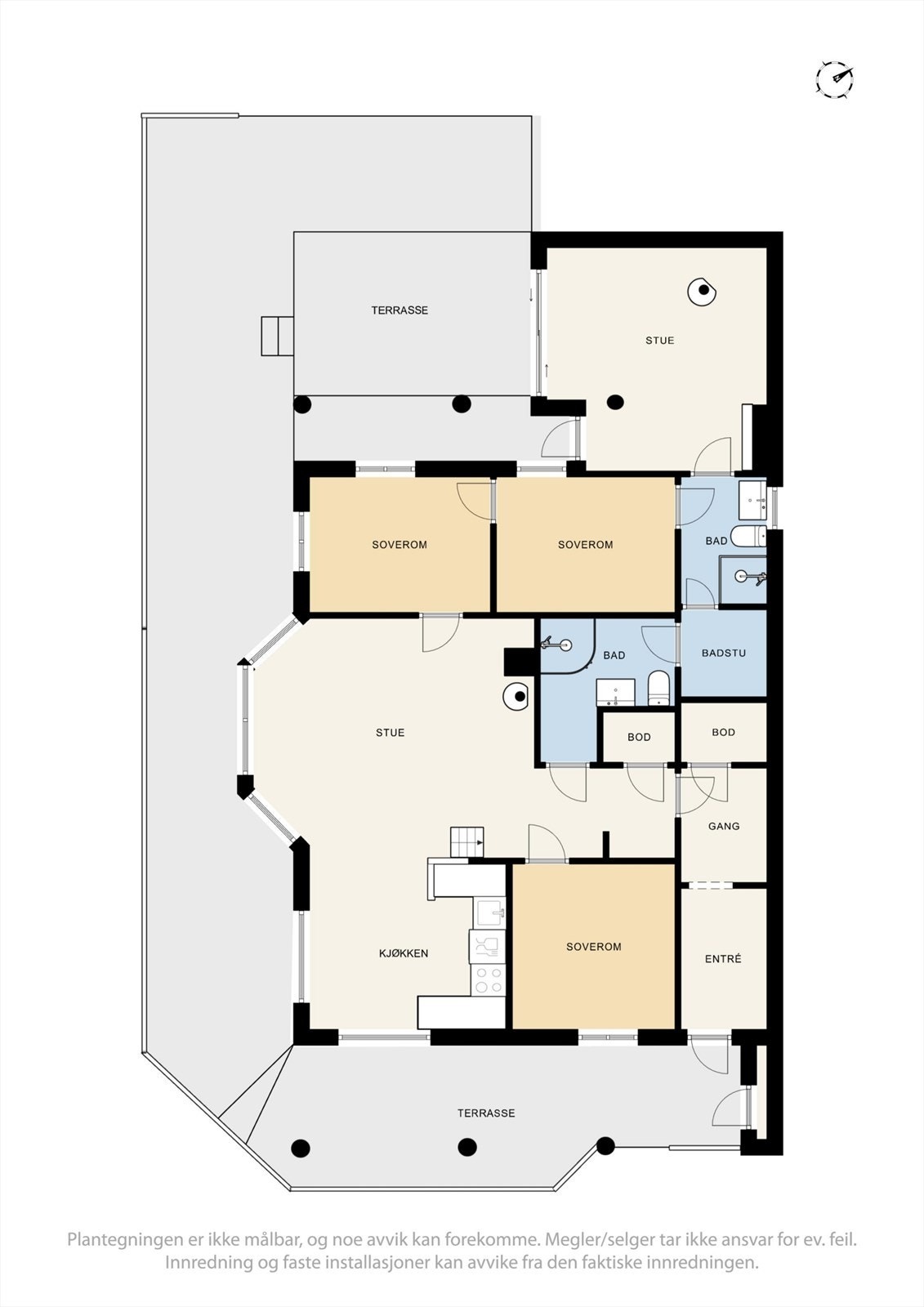 Plantegning 1. etg Galleribilde