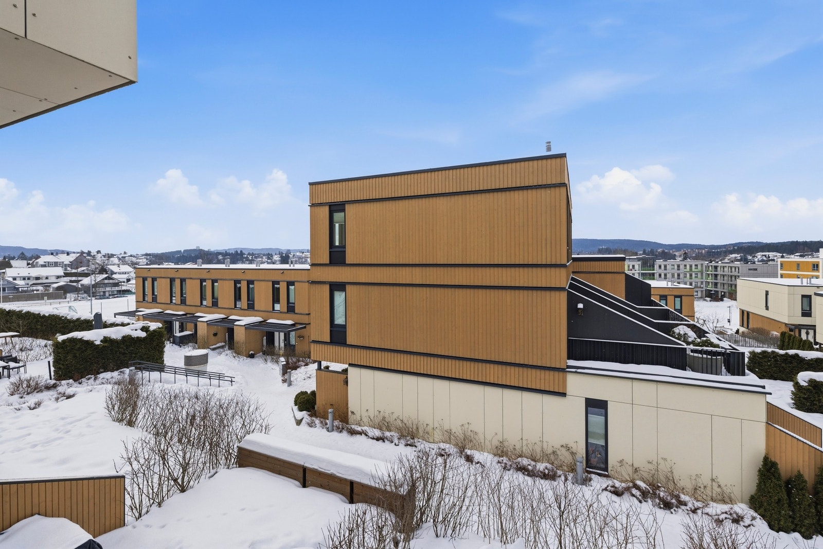 Flott utsyn fra balkongen Galleribilde