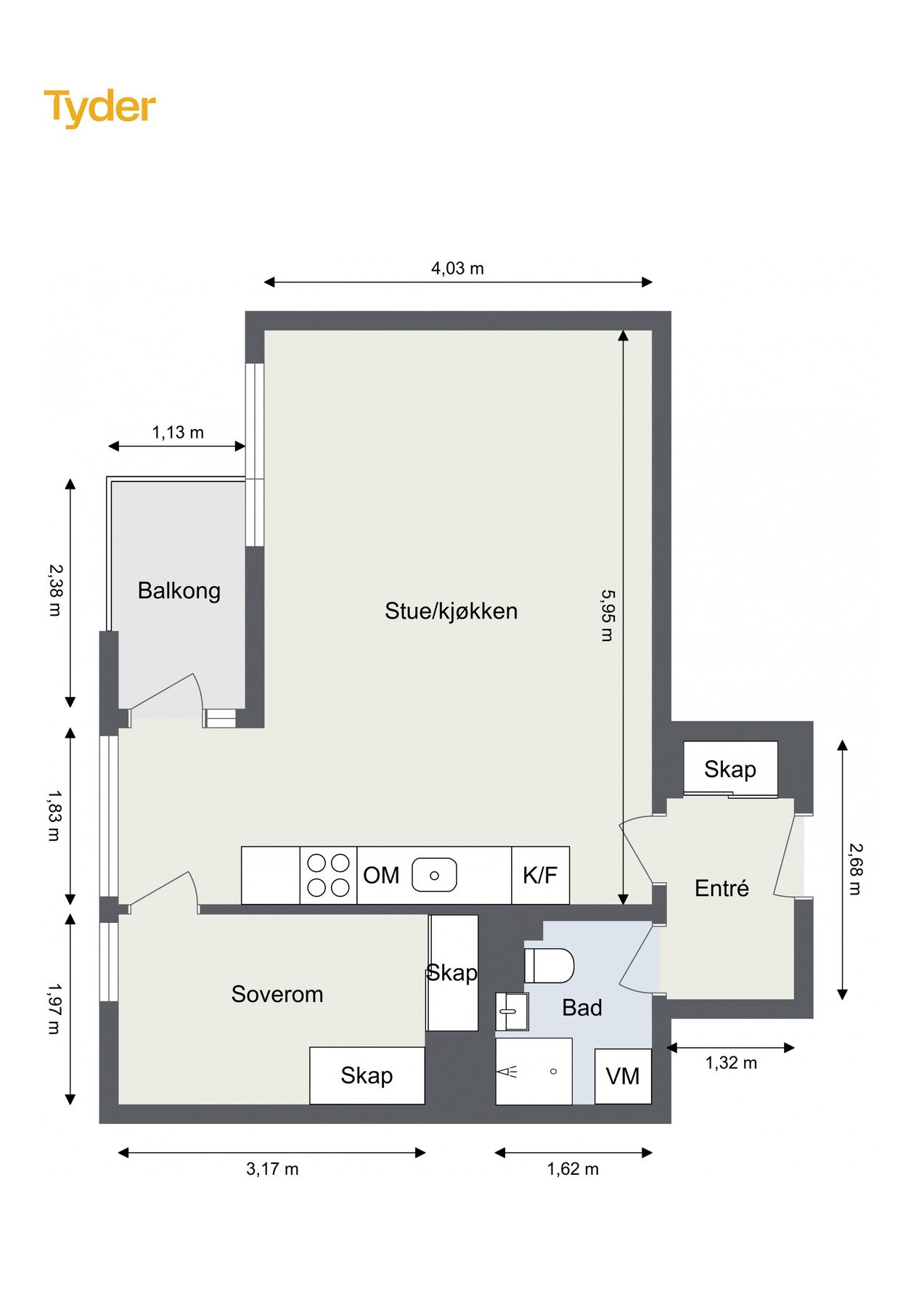 Plantegning i 10. etasje med heisadkomst Galleribilde