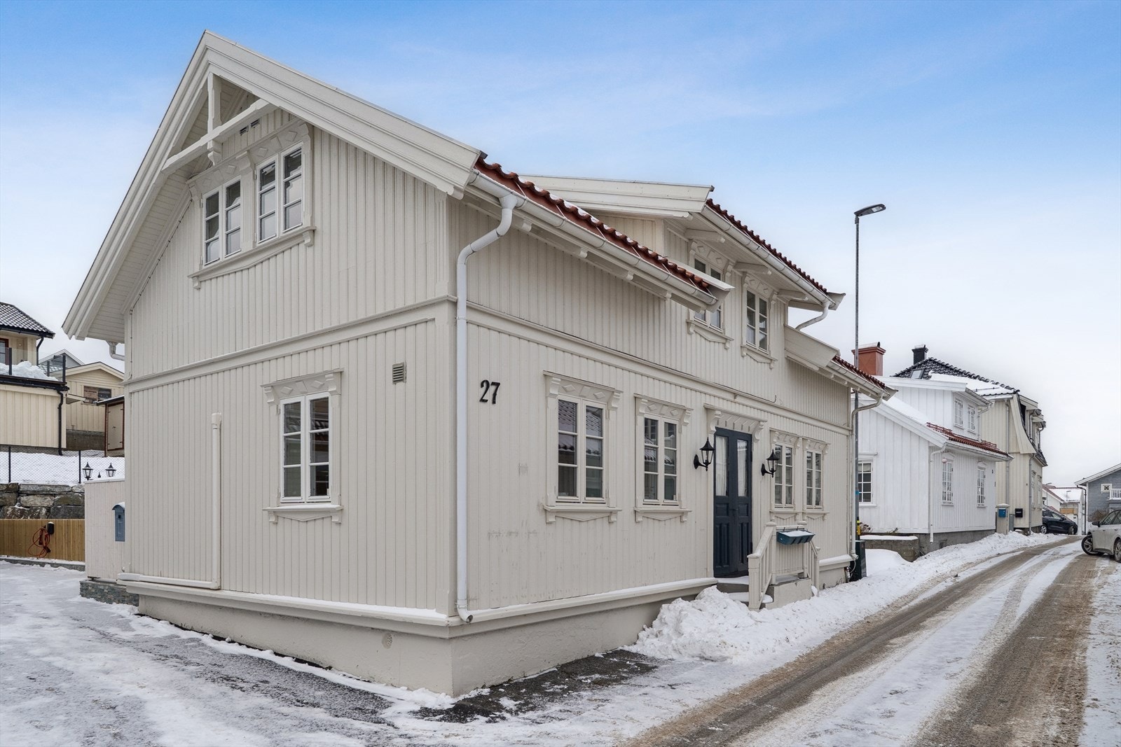 Sentral beliggenhet i rolig gate Galleribilde