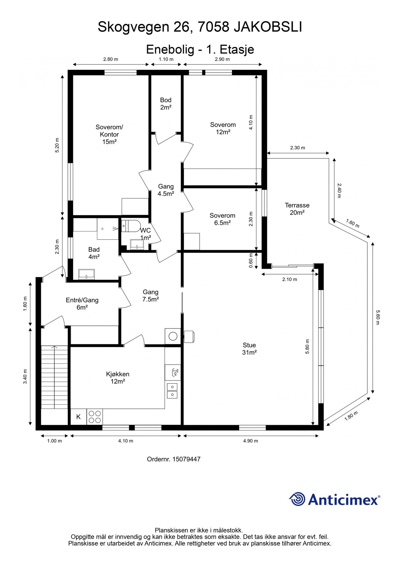 Plantegning - 1. etasje Galleribilde