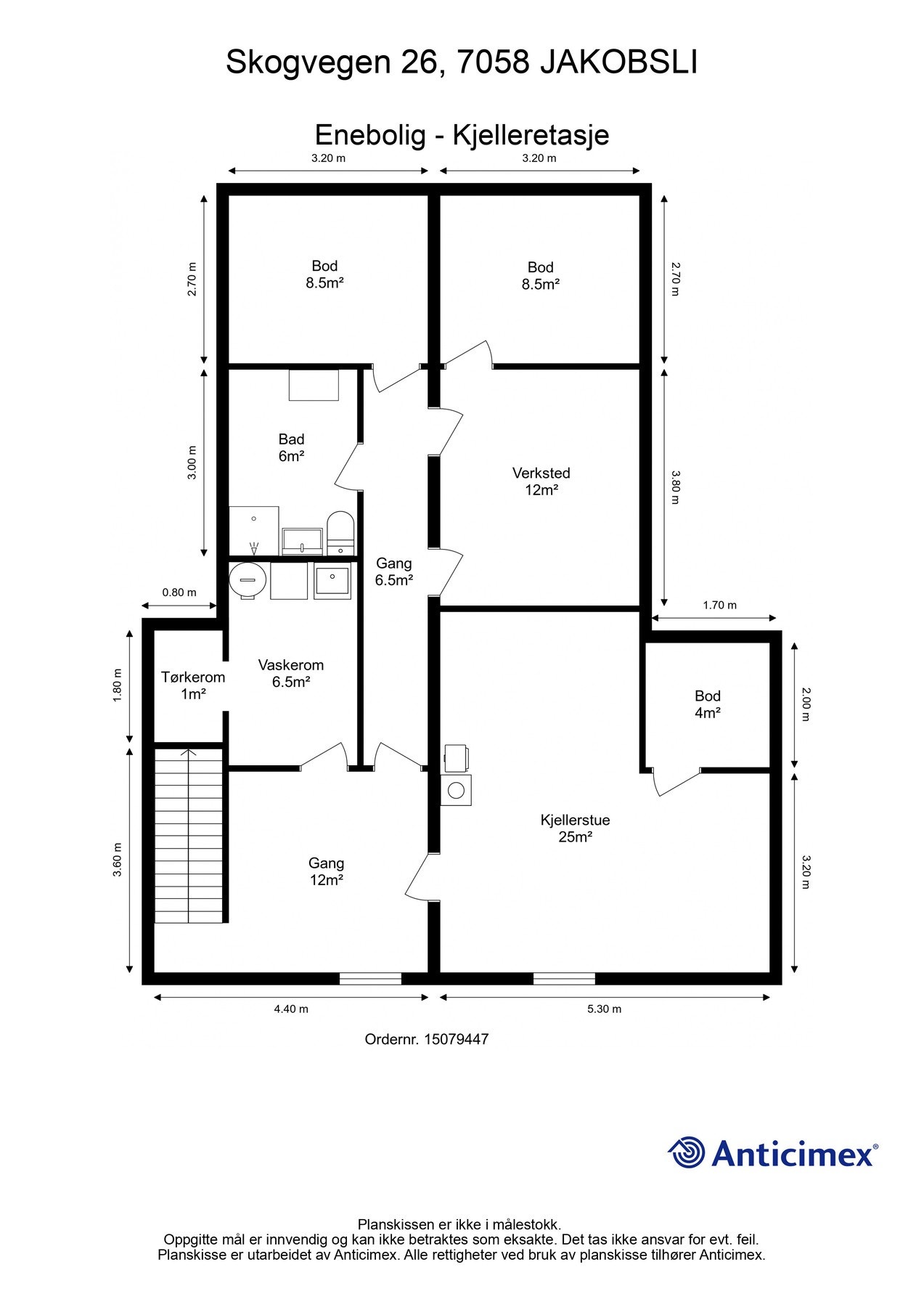 Plantegning - kjelleretasje Galleribilde