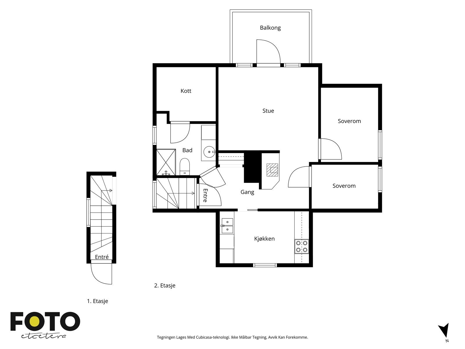 Plantegning leilighet og trappegang Galleribilde
