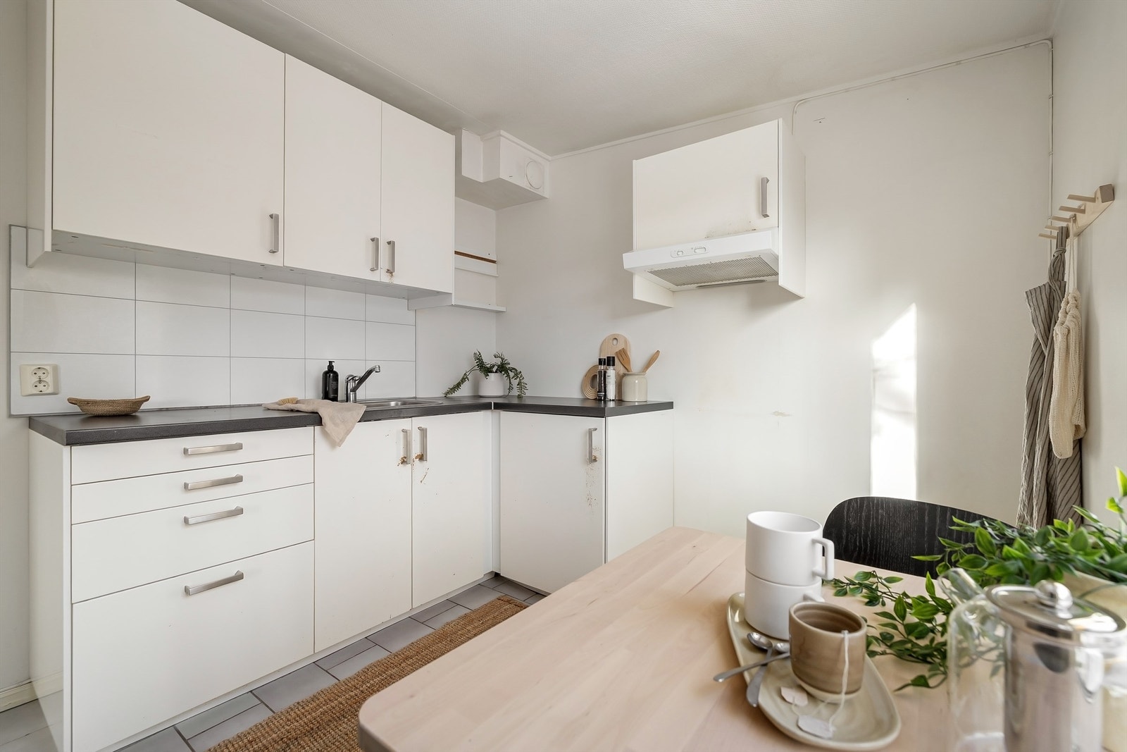 Flere av leilighetene i sameiet har flyttet kjøkkenet ut i stuen for å etablere et ekstra soverom Galleribilde