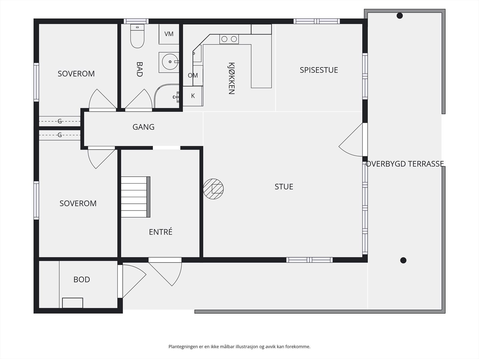 Plantegning 1. etasje. Galleribilde
