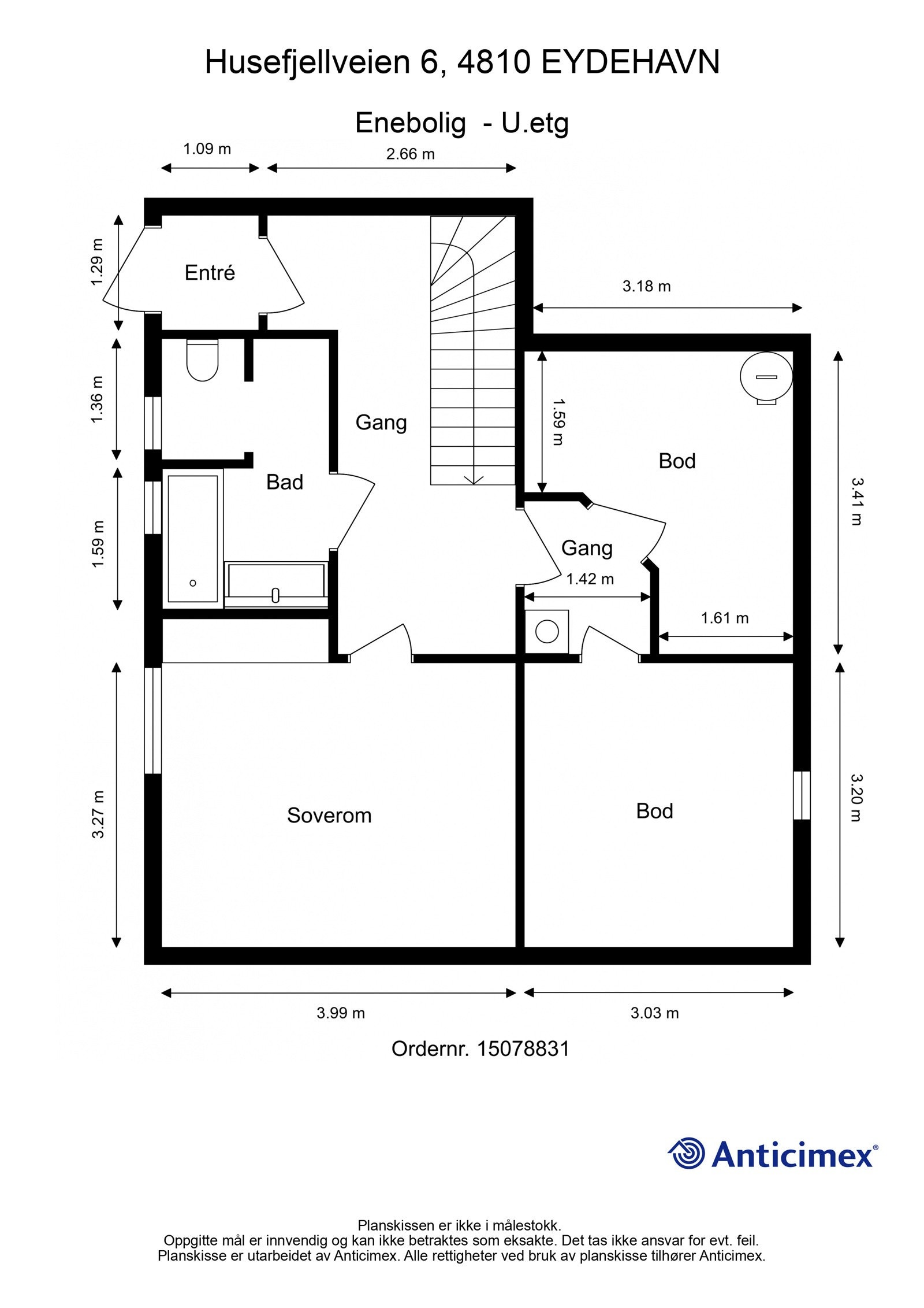 Plantegning underetasje Galleribilde