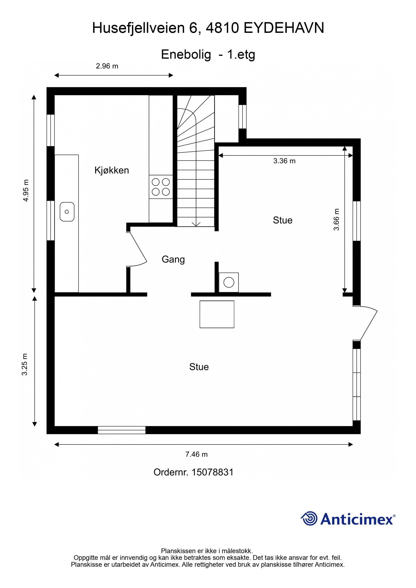 Plantegning 1.etg. Galleribilde