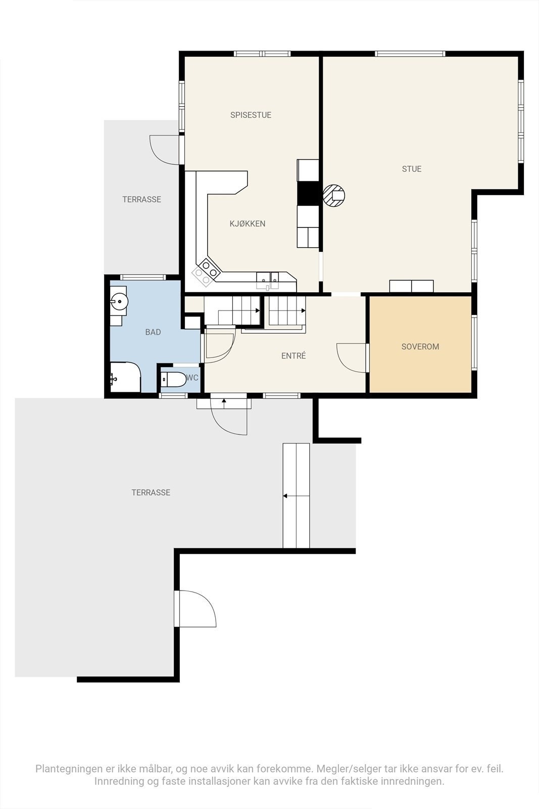 Plantegning 1. etasje Galleribilde