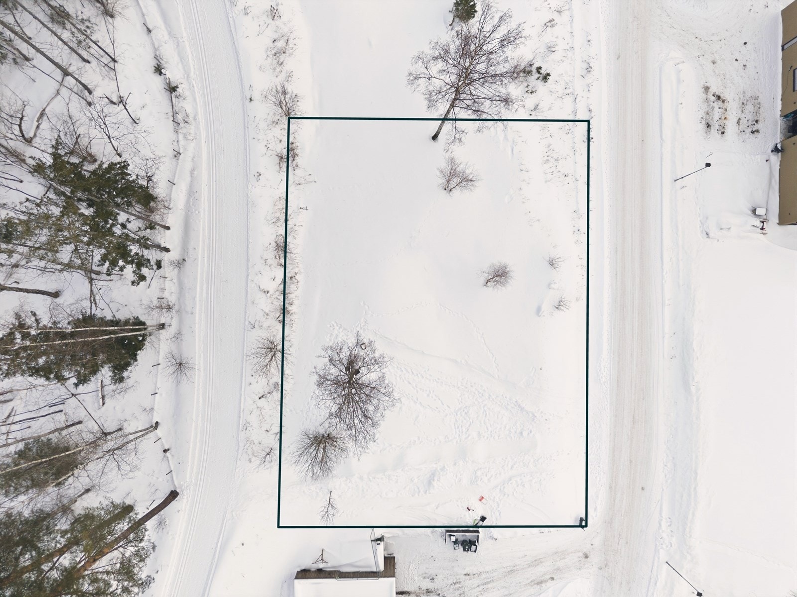 Tomten grenser til marka med preparerte skiløyper rett bak Galleribilde