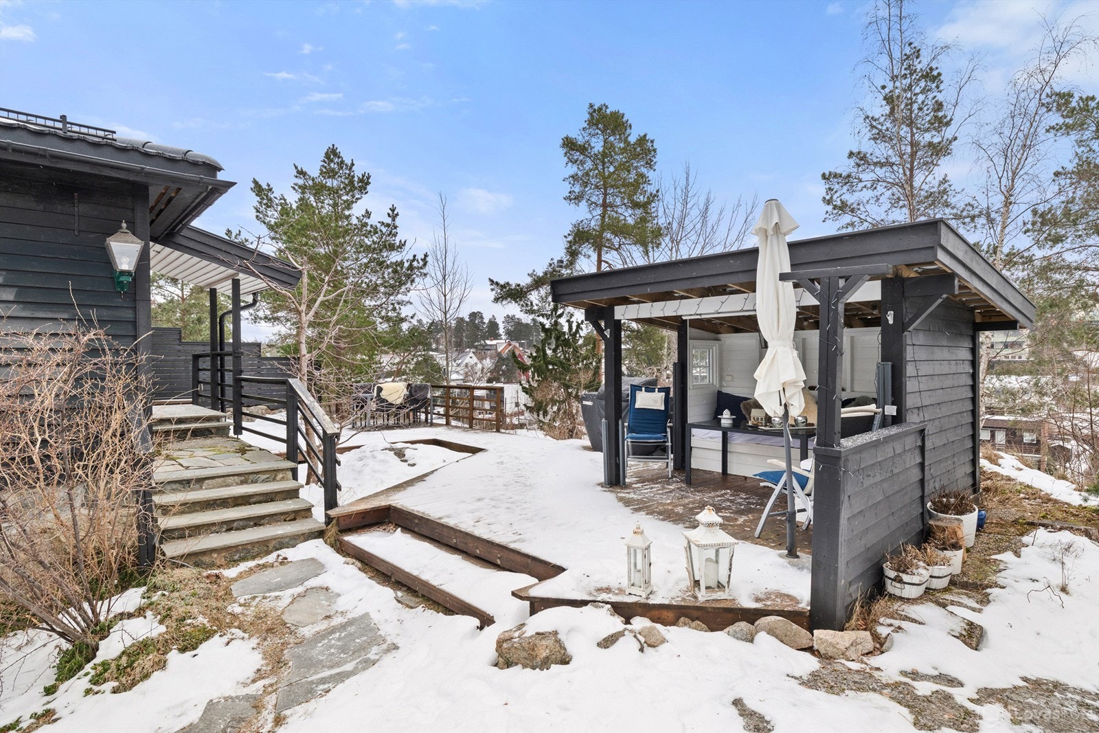 Flott utestue - perfekt på sene sommerkvelder. Galleribilde