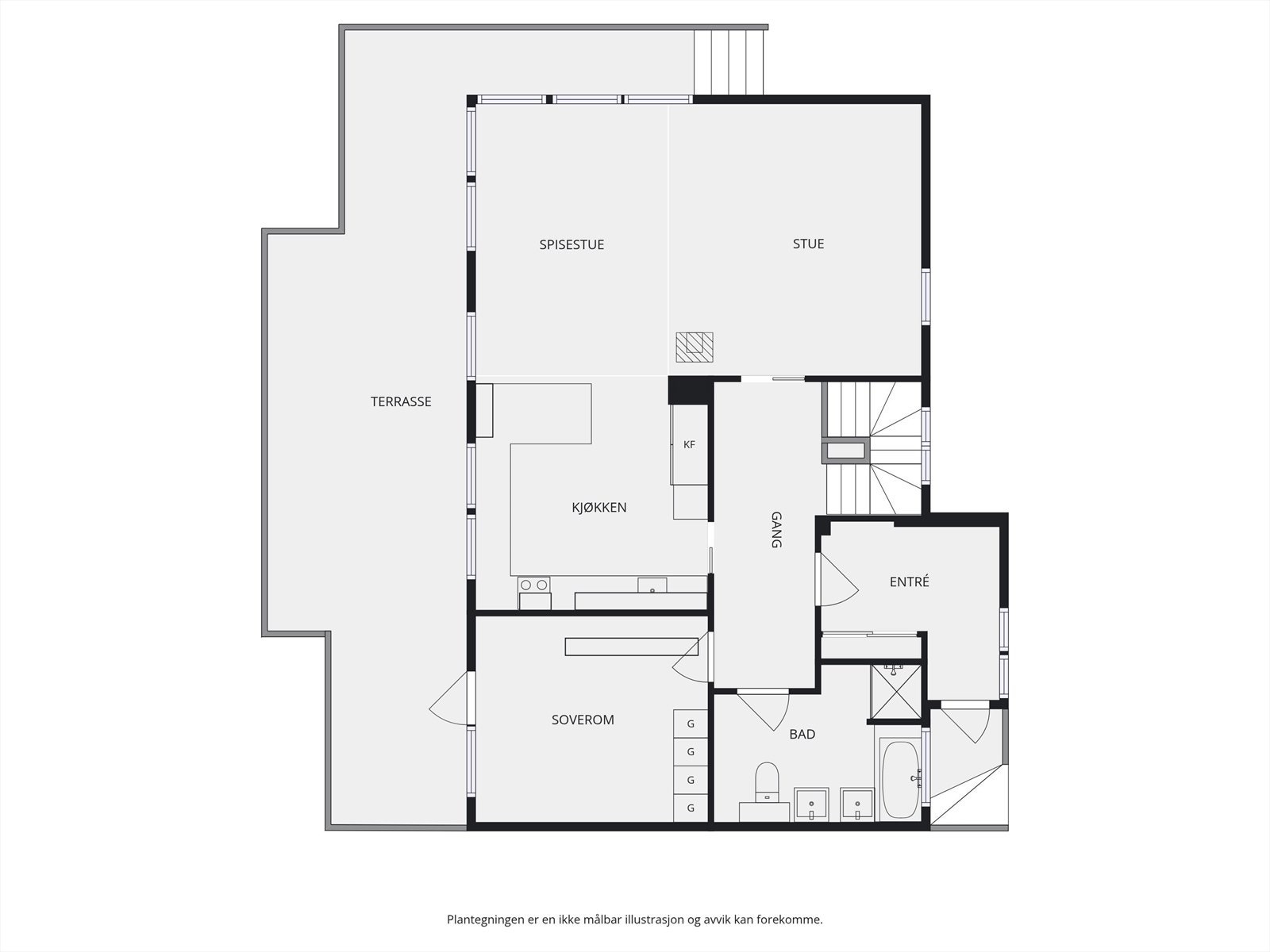 Plantegning 1. etasje. Galleribilde