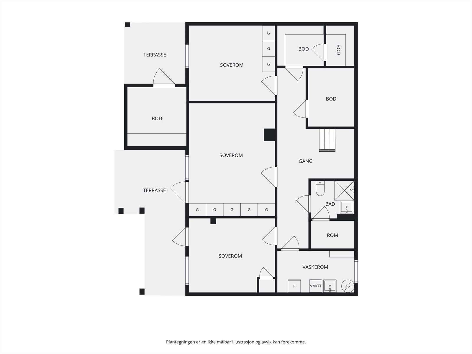 Plantegning underetasje. Galleribilde