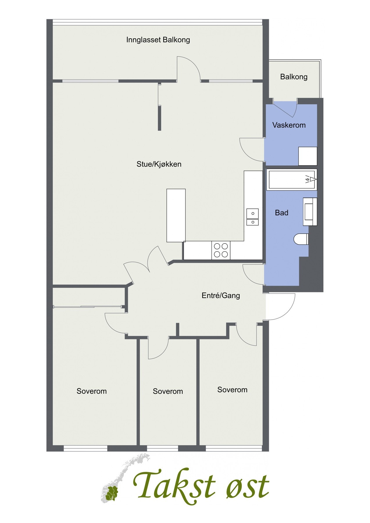 Plantegning av leiligheten. Galleribilde