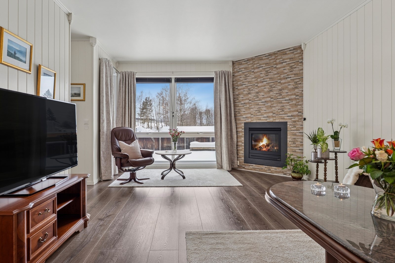 Gasspeisen sørger for god varme og lun stemning. Galleribilde