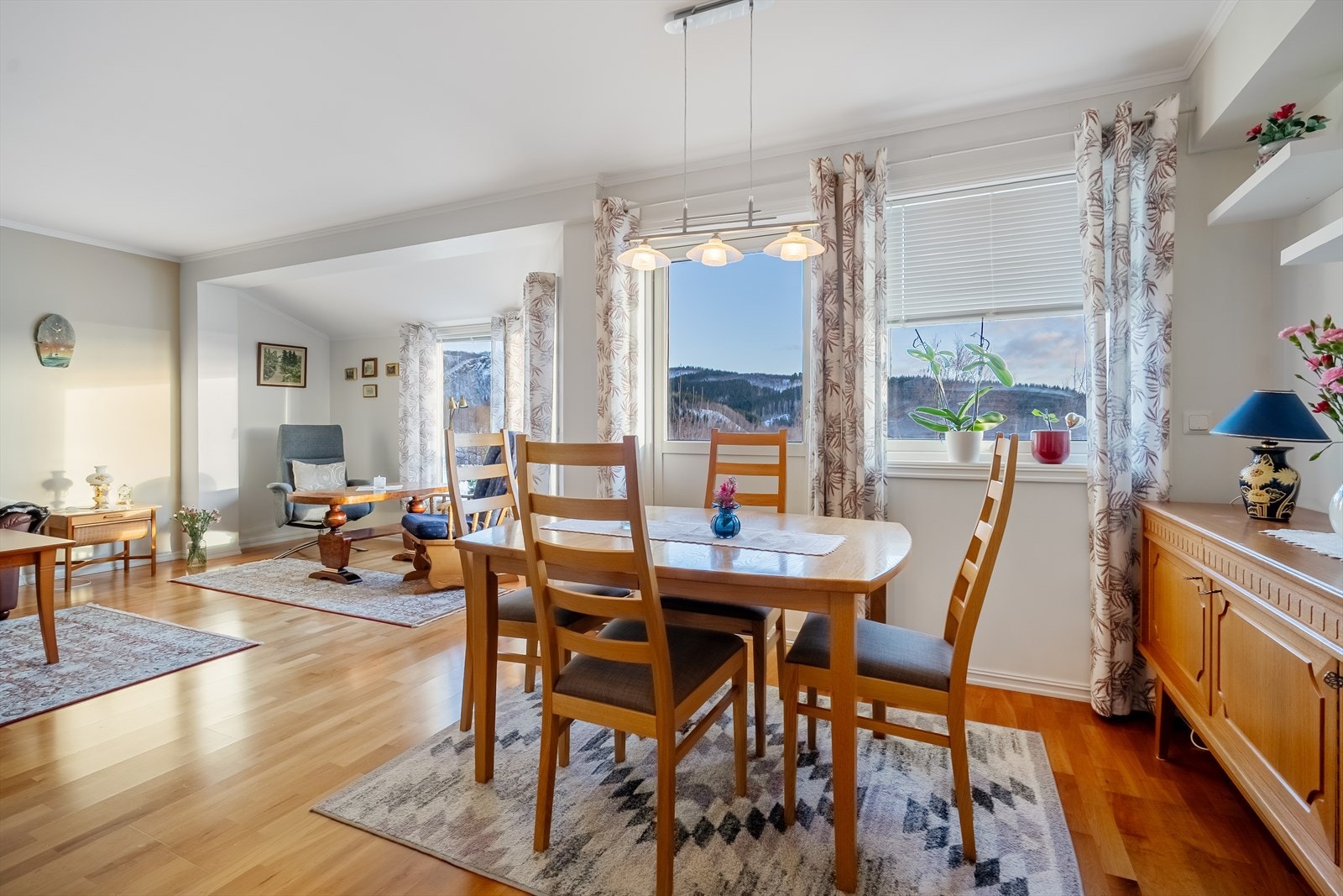 Tatt fra kjøkken mot marka. Galleribilde