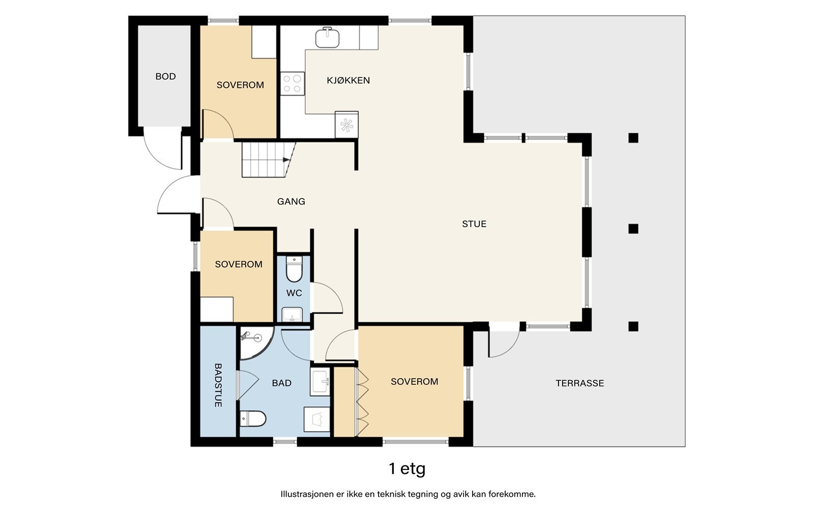 Plantegning 1.etasje. Galleribilde