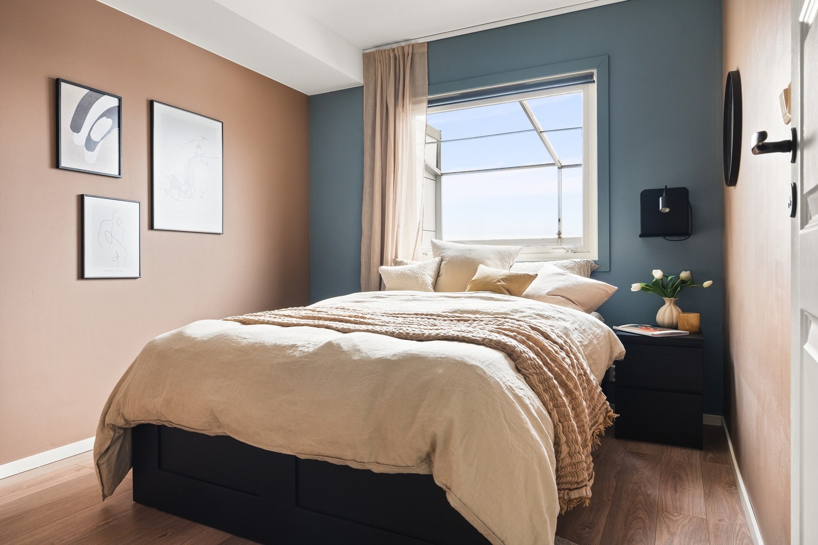 Flott soverom på 9,1 kvm. Galleribilde