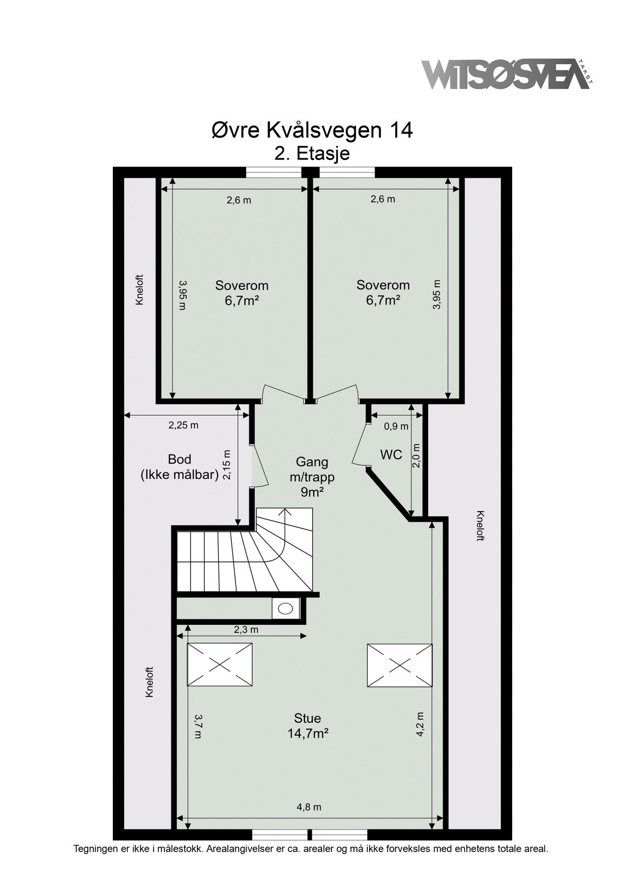 Plantegning av boligens 2. etasje Galleribilde