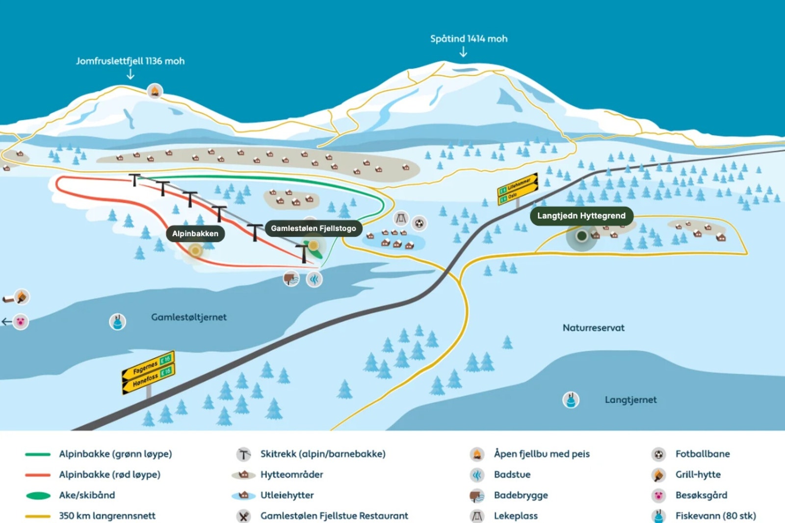 Gamlestølen destinasjonskart Galleribilde