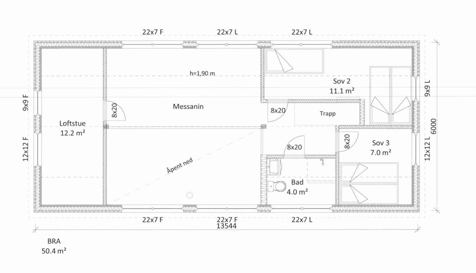Plantegning 2. Etasje. Galleribilde