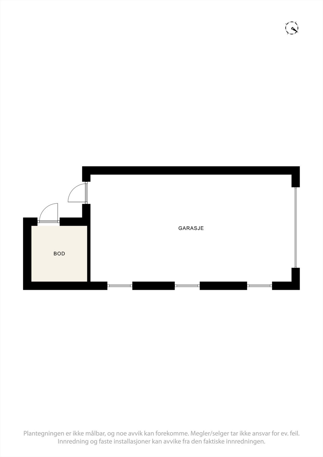 Plantegning garasje. Galleribilde