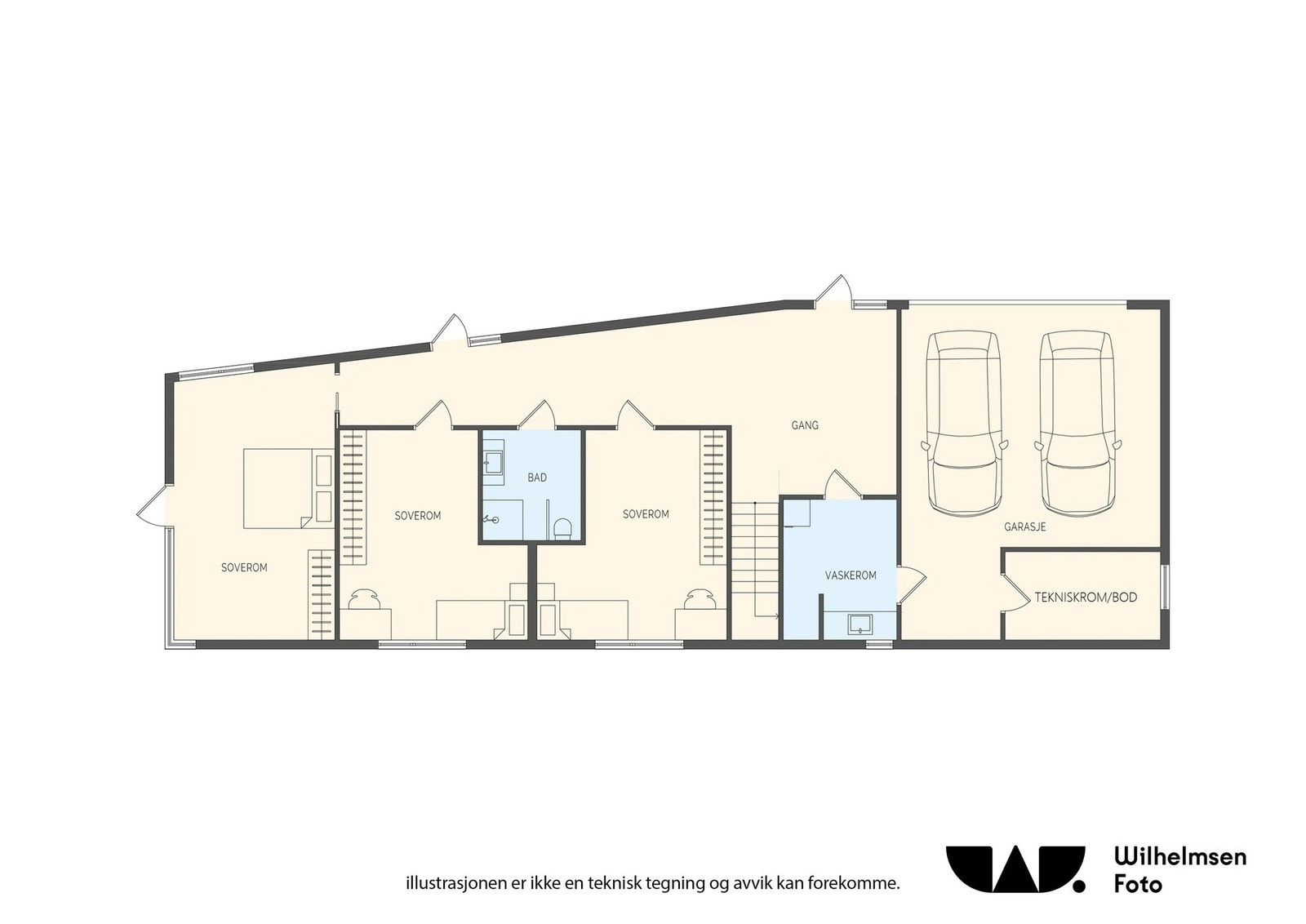 Planløsning 1. etg. Galleribilde