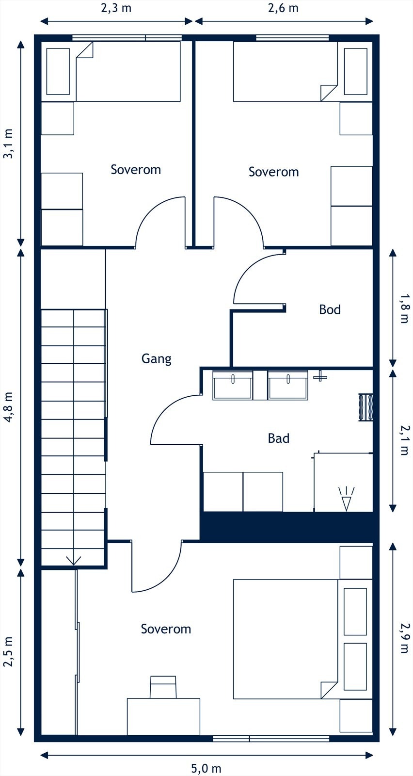Plantegning 3. Etasje Galleribilde