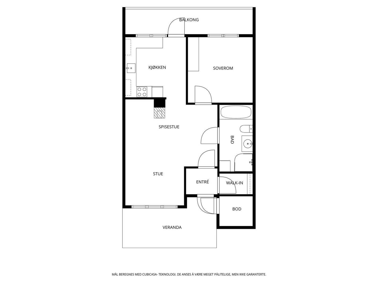 Arealeffektiv og praktisk planløsning Galleribilde