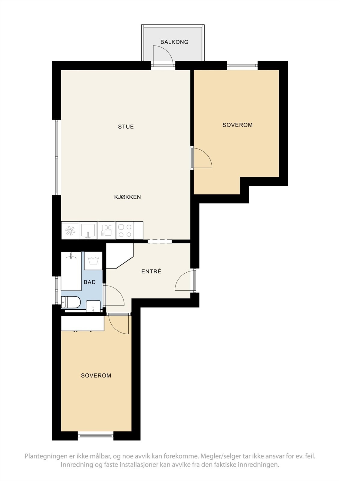 Plantegning - Se punkt "ferdigattest". Galleribilde
