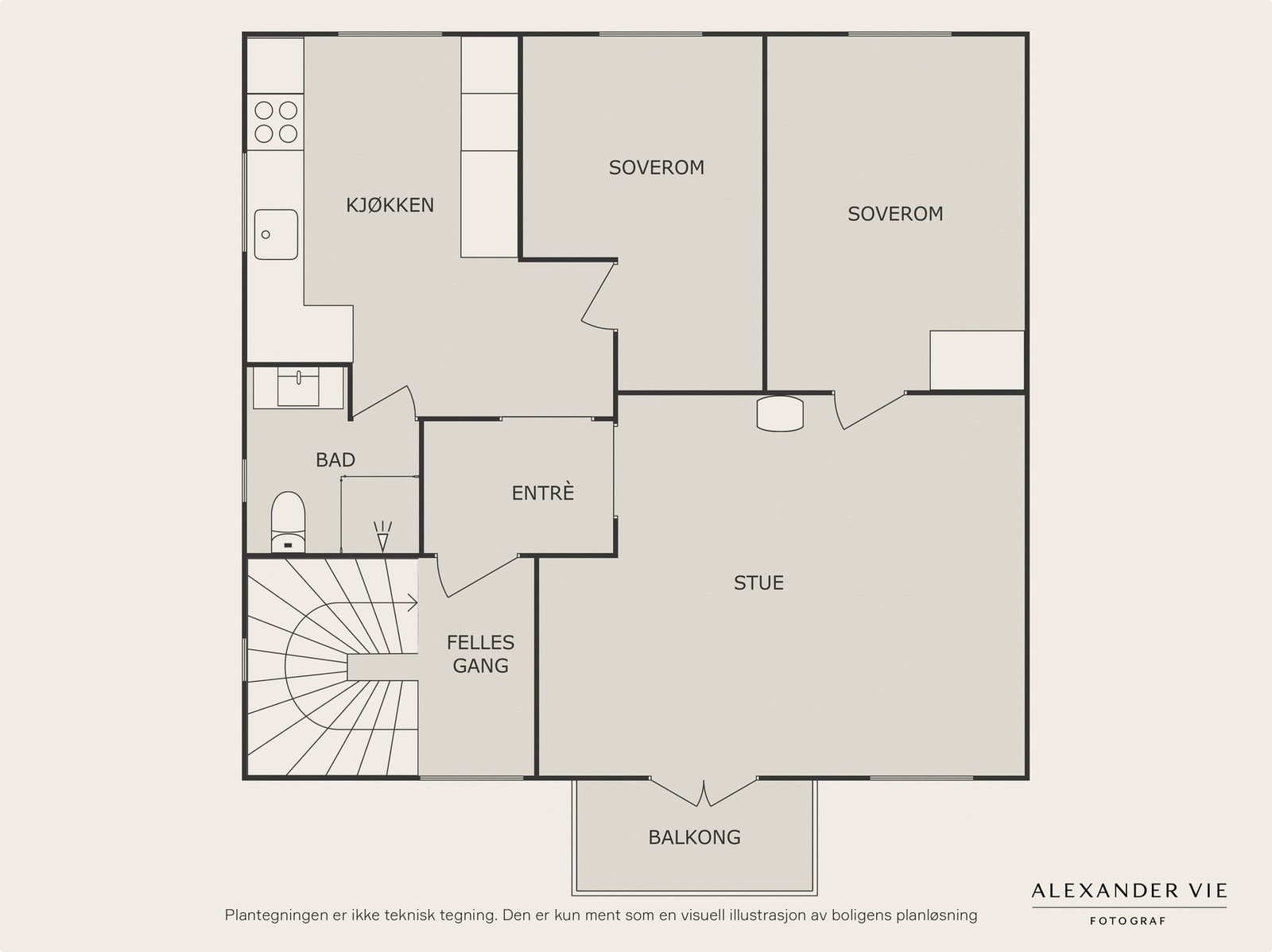 Planskisse 2. etasje. Galleribilde