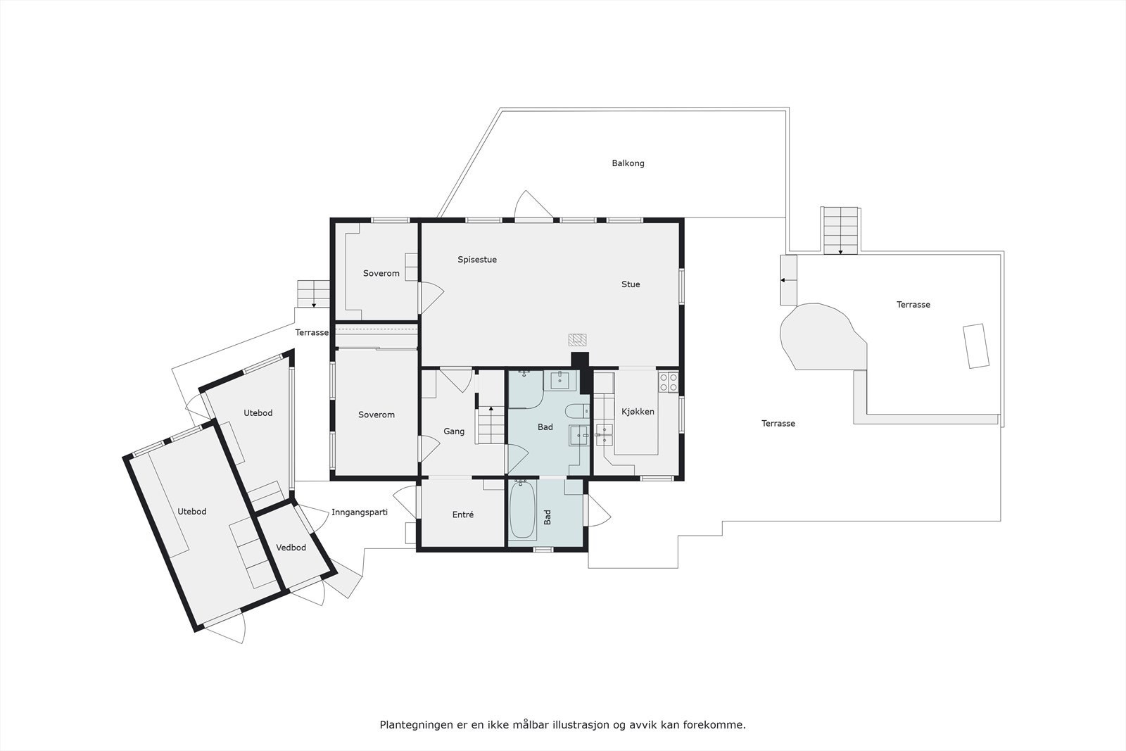 Plantegning 1.etg. Galleribilde