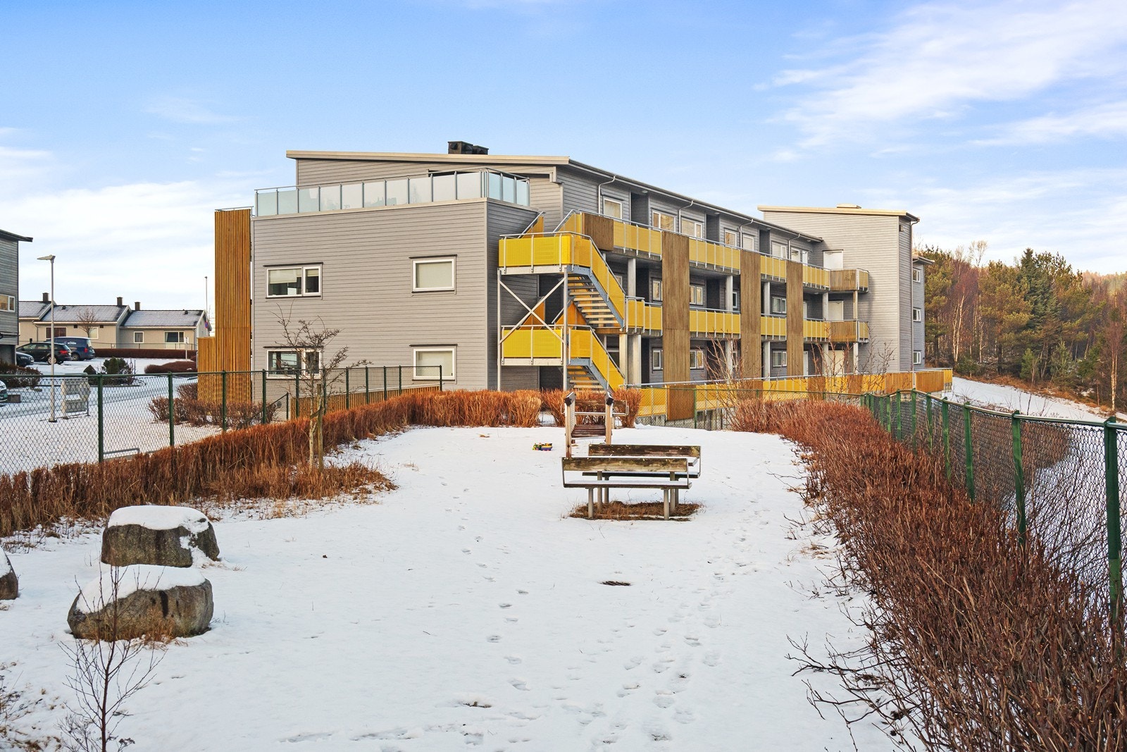 Sameiet har store områder som er felles for beboerne Galleribilde