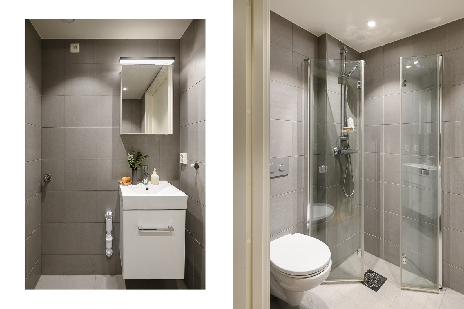 Fint flislagt bad også i denne delen av leiligheten. Galleribilde