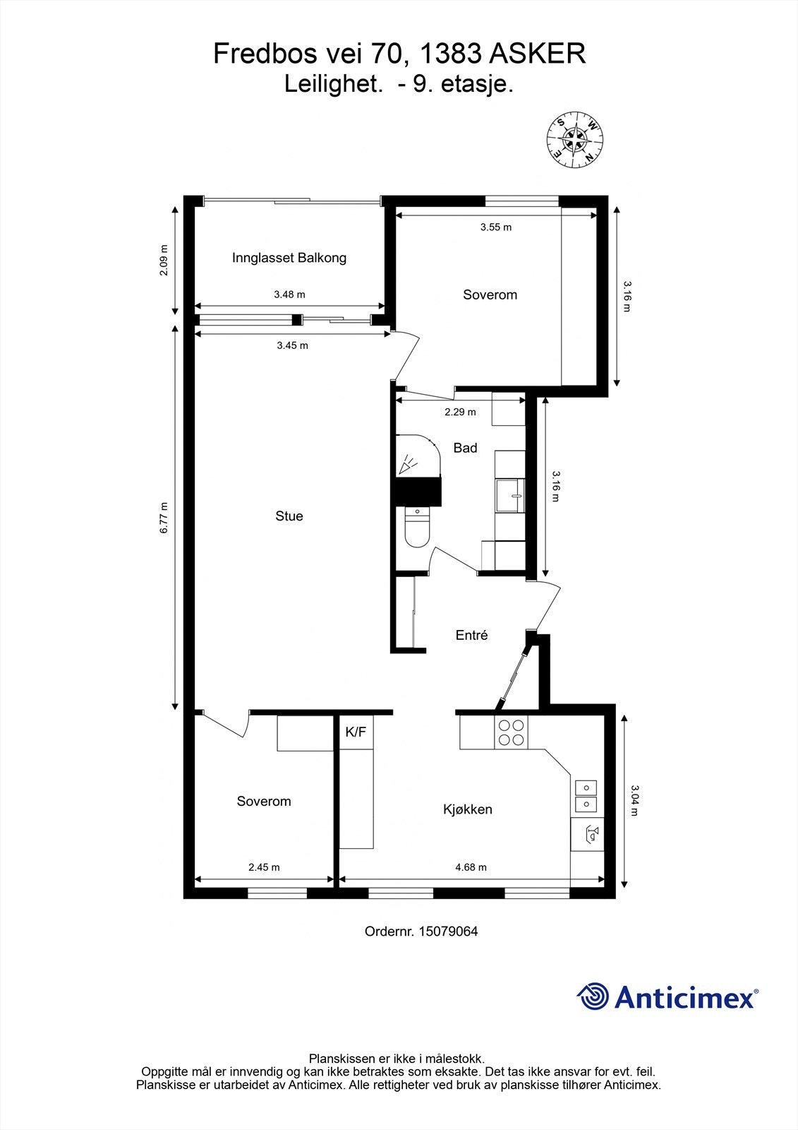 Plantegning 9.etajse. Galleribilde