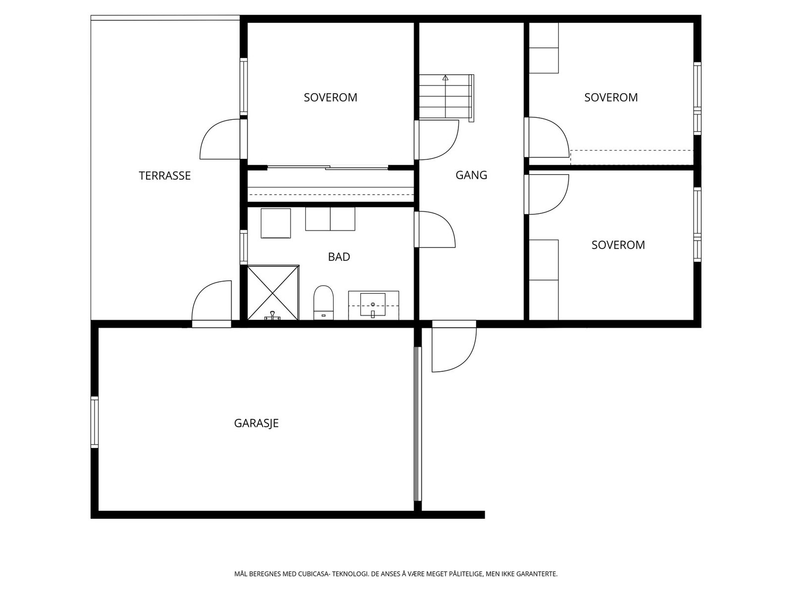 Plantegning 1 etasje - ikke målbar Galleribilde