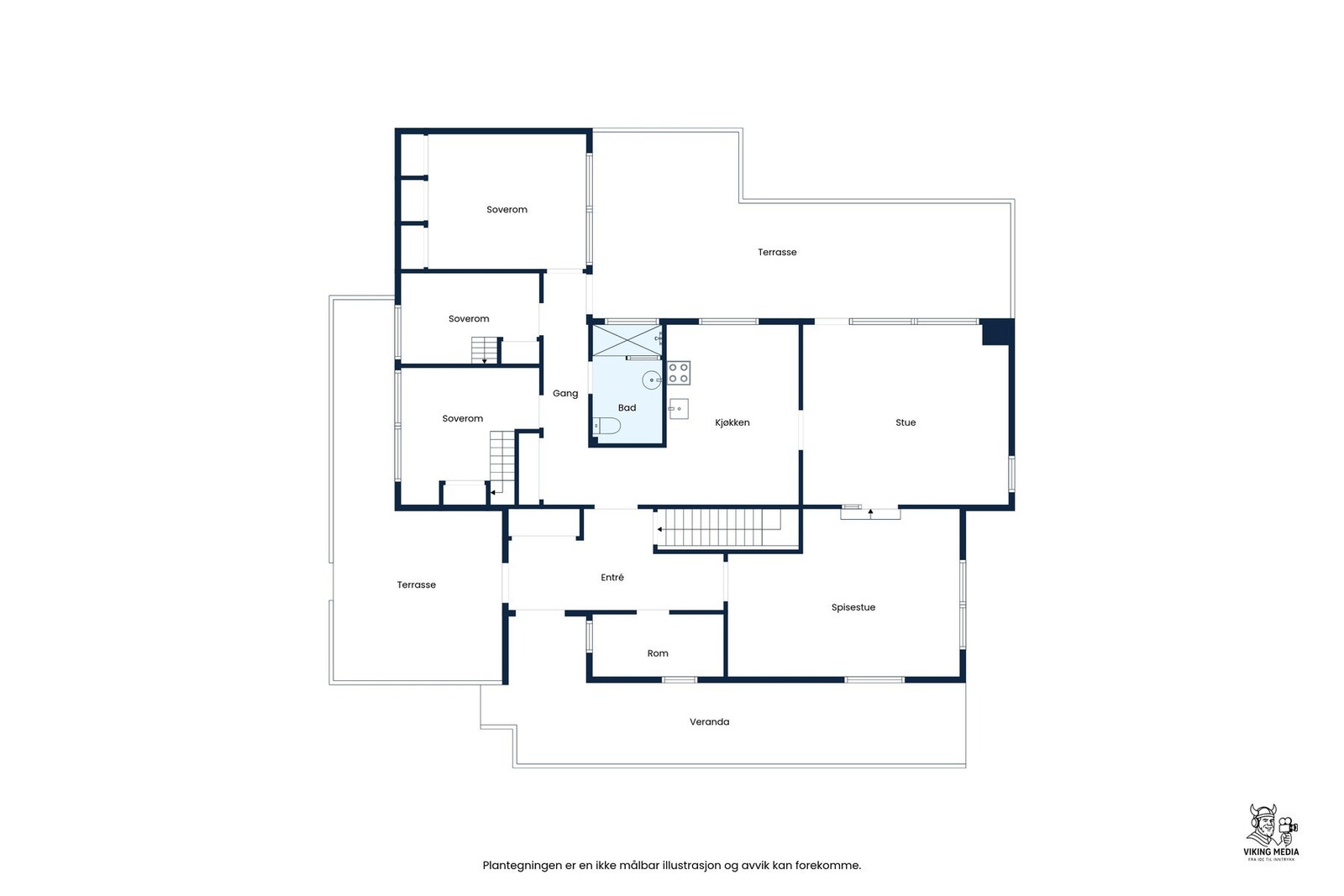 Planskisse hovedetasje Galleribilde