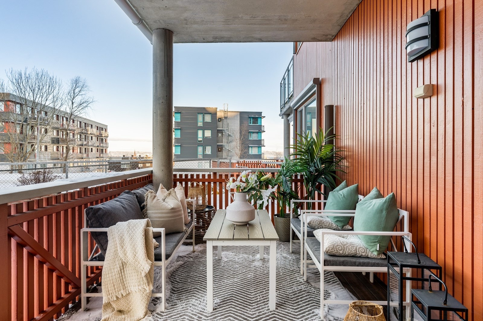 En uttrekkbar levegg sørger for lite innsyn samt god skjerming for vær og vind. Galleribilde