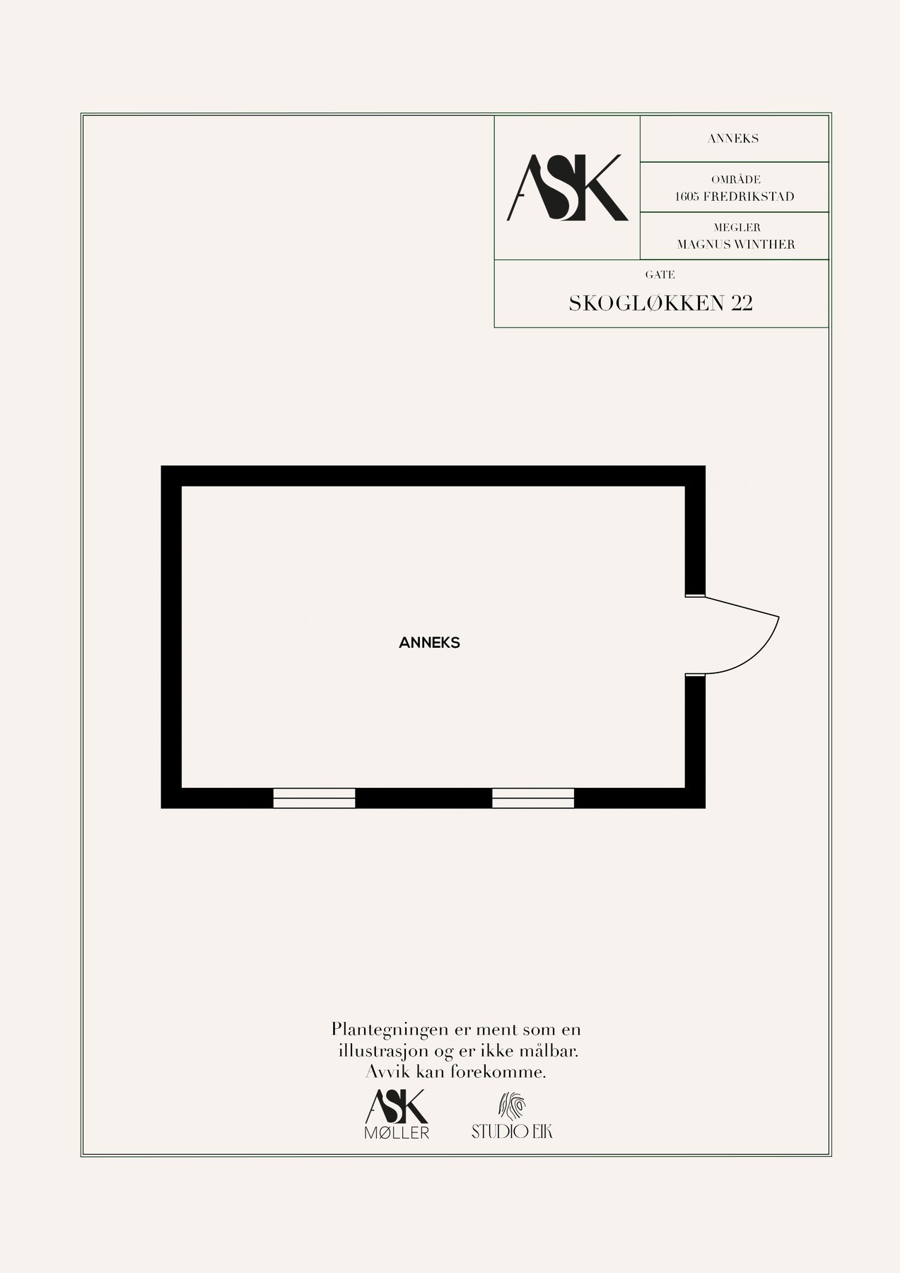 Plantegning anneks Galleribilde