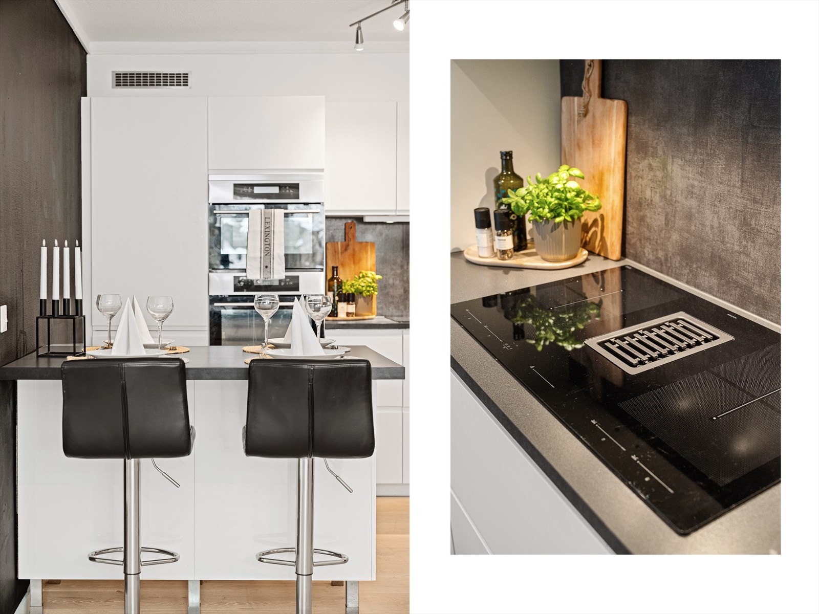 Det har godt med skap- og benkeplass, samt en smart kjøkkenøy som ble satt opp i 2015. Galleribilde