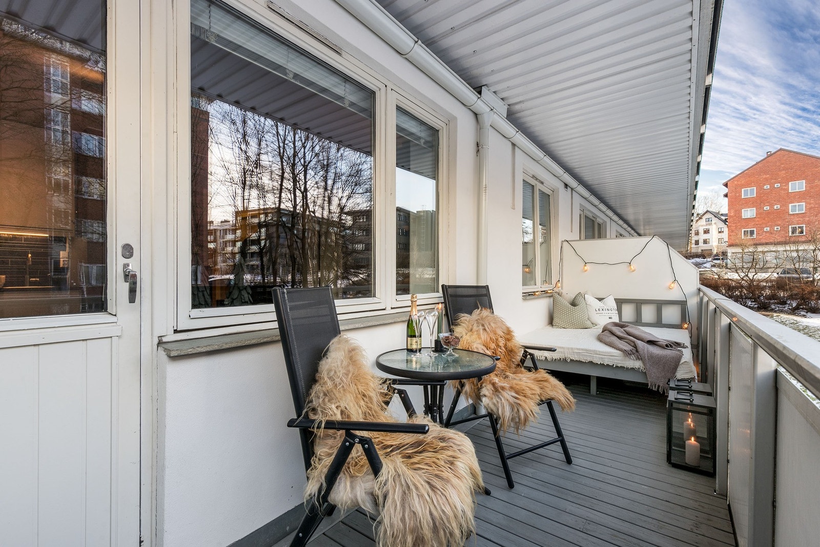 Her er det plass til å møblere med ønsket utemøblement. Galleribilde